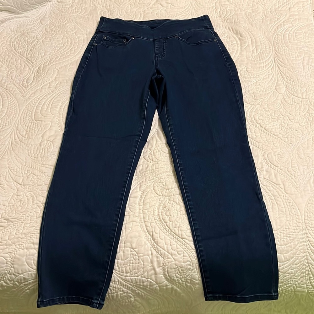 WOMEN ELASTIC WAISTBAND JEANS